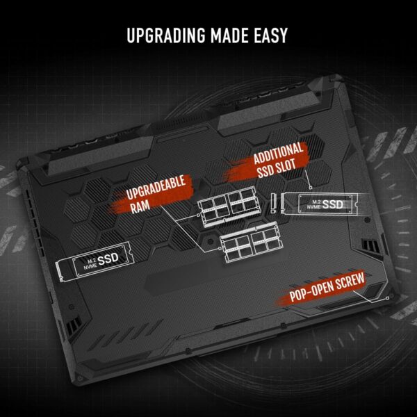 ASUS TUF Gaming A15 Gaming Laptop, 15.6” FHD 144Hz Display, NVIDIA® GeForce RTX™ 2050, AMD Ryzen™ 5 7535HS, 8GB DDR5, 512GB PCIe® Gen4 NVMe™ SSD, Wi-Fi 6, Windows 11, FA506NF-ES51 - Image 7