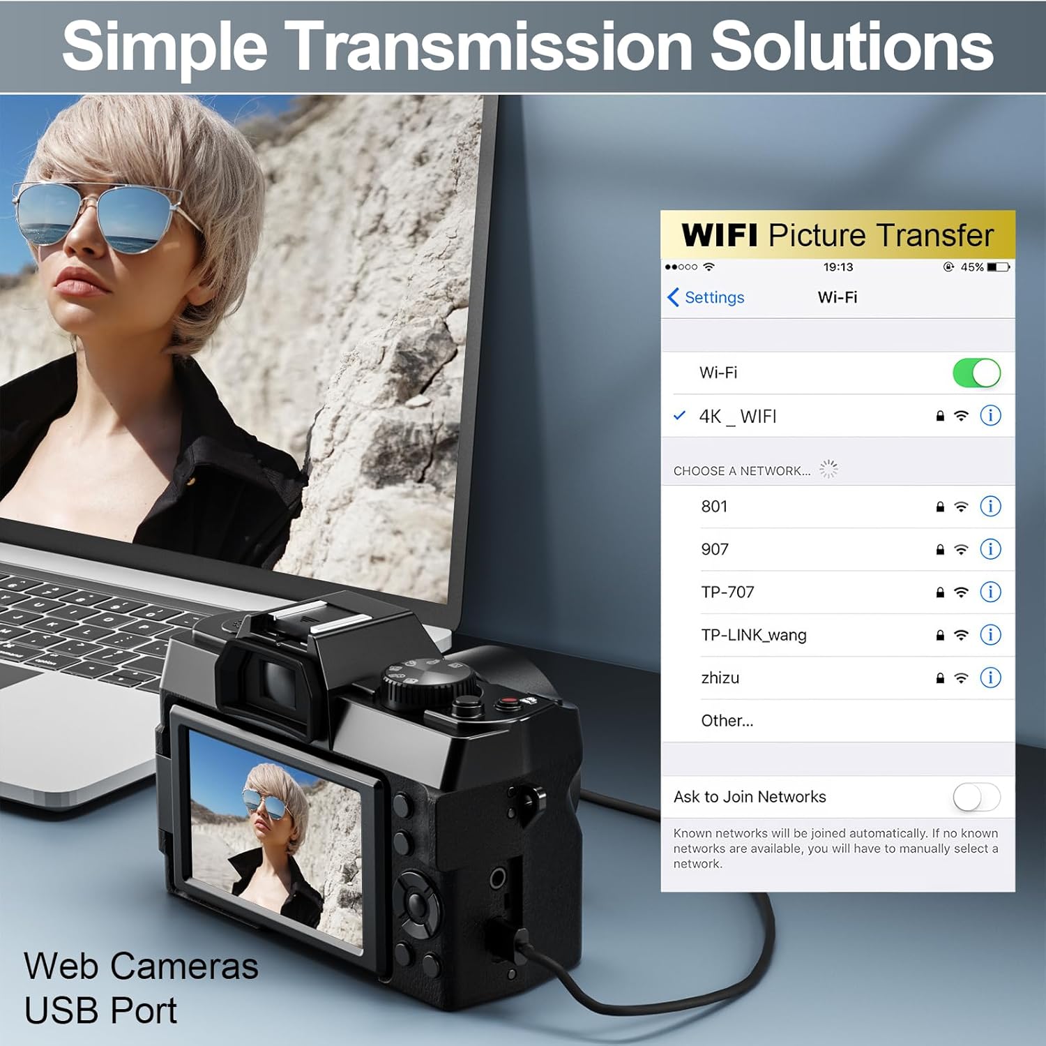 Digital Camera for Photography and Video,4K 48MP Vlogging Camera for YouTube with 180° Flip Screen,16X Digital Zoom,52mm Wide Angle,Leather Hold & Strap, 2 Batteries, 32GB TF Card(S100,Black - Image 5