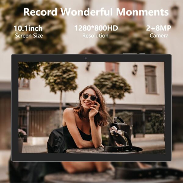 Tablet Android 14 Tablet 10 Inch Tablet 64GB Storage Tablets 8GB RAM 1024GB Expand 2MP+8MP Dual Camera 10 IN Tab Quad-Core Processor WiFi Bluetooth 6000MAH Battery 10.1'' IPS HD Touch Screen Tableta - Image 3