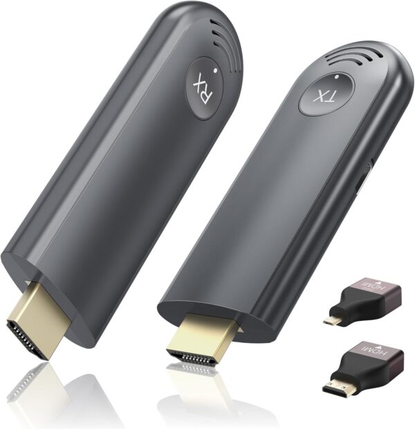 Wireless HDMI Transmitter and Receiver, Plug & Play Portable 2.4G/5G Wireless HDMI Extender Kit for Streaming Video and Audio to Monitor from Laptop/PC/TV Box/Projector - Image 8