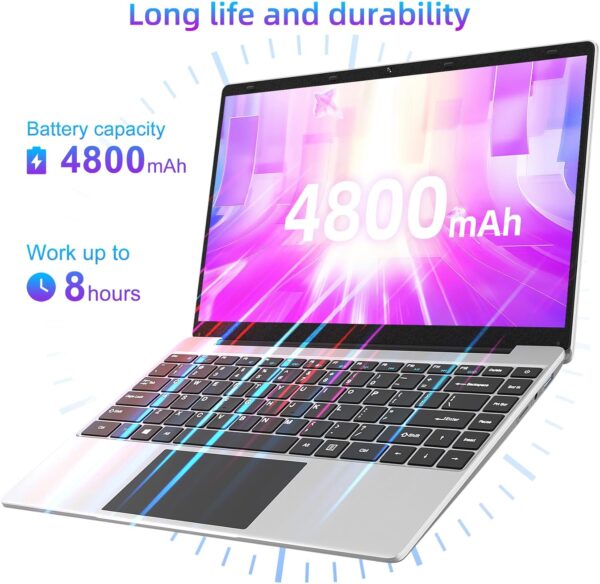 jumper Laptop, 12GB LPDDR4 256GB SSD, Laptop Computer with FHD 1920x1080 Display, Quad Core Celeron CPU, 35.52WH Battery, 2.4G+5G WiFi, BT4.0, 2 Speakers，Portable Laptops 14 Inch. - Image 5
