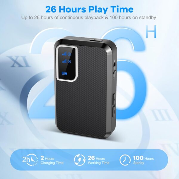 Bluetooth Transmitter Receiver, 2-in-1 V5.3 Bluetooth Aux Adapter with LED Display, Portable Adapter for TV/Car/MP3 Player/Home Theater/Switch, Low Latency, Pairs 2 Devices Simultaneously - Image 5