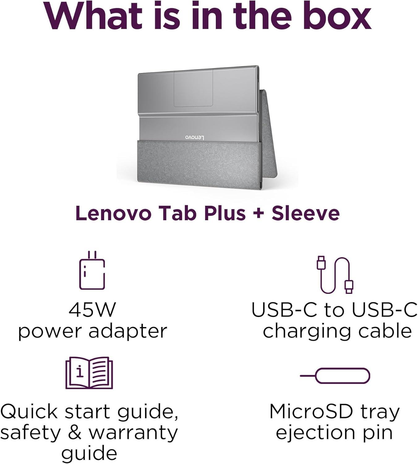 Lenovo Tab Plus - 2024 - Premium Entertainment Tablet - 8 JBL® Speakers - 11.5" 2K LCD Touch Display - 8GB Memory - 128GB Storage - MediaTek™ Helio G99 - Folio Case Included - Luna Grey - Image 6