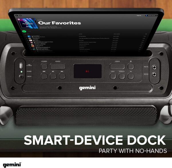 Gemini Sound GSYS-2400 Compact Home Stereo System | 2000W Peak Power | Bluetooth, USB & Analog and Digital Inputs | Multi-Color LED Party Lighting | Ideal for Parties, Karaoke & Home Theater - Image 2