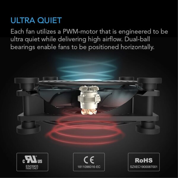 AC Infinity MULTIFAN S3, Quiet 120mm USB Fan, UL-Certified for Receiver DVR PlayStation Xbox Computer Cabinet Cooling - Image 4