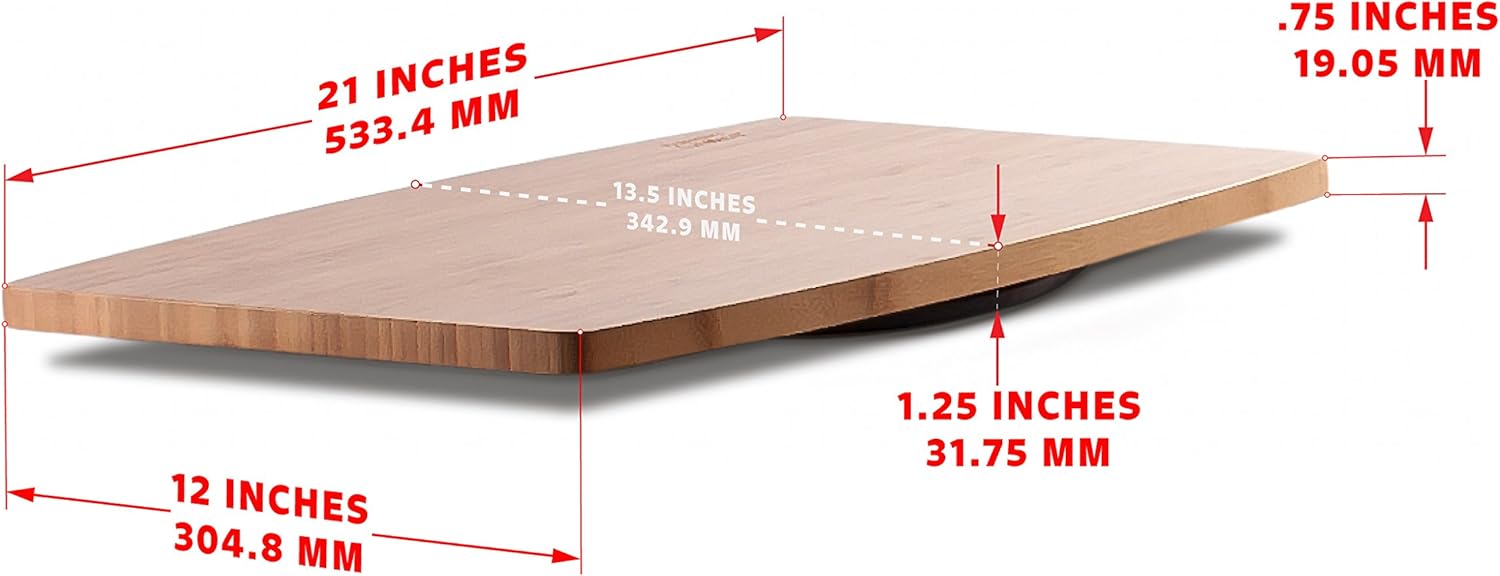 Prosumer's Choice Wooden TV Swivel Stand for LED/LCD TV, Monitors, Stereos, 21-inch Base Surface - Steel Ball Bearings - Lazy Susan Spinning Monitor Stand Rotating TV Stand - 360˚ Rotation - Image 4