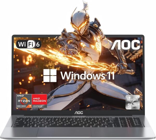 Gaming Laptop with AMD Ryzen 7 5825U Processor(8C/16T, Up to 4.5GHz), 16.1“ FHD Display Laptop Computer with Backlit Keyboard, 16GB RAM 512GB NVMe SSD, WiFi 6, HDMI 1.4, USB3.2, Type-C, 53Wh Battery
