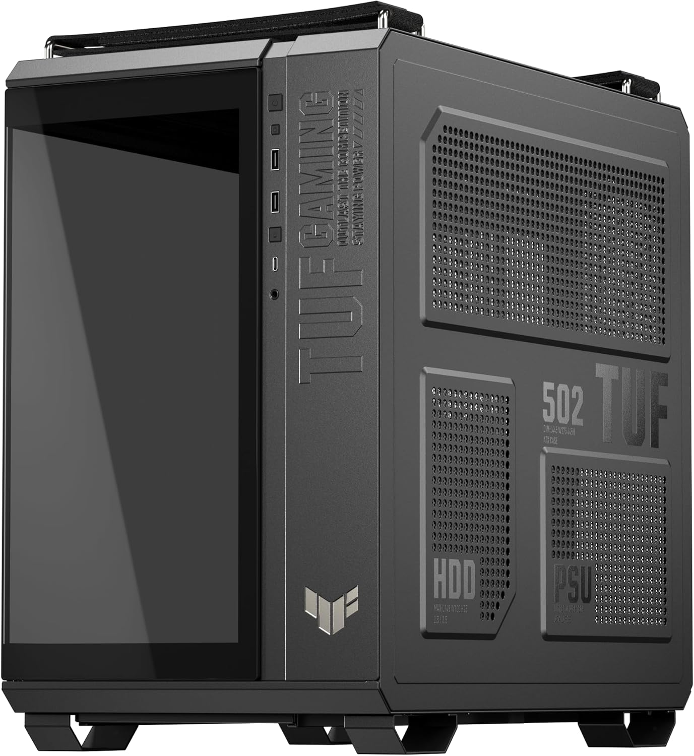 ASUS TUF Gaming GT502 Horizon ATX Mid-Tower Gaming Case (Boundless Panoramic Design, Dual-Chamber, Independent CPU and GPU Cooling Zones, Tool-Free Side Panels, USB 10 Gbps Type-C® Front Panel) - Image 15