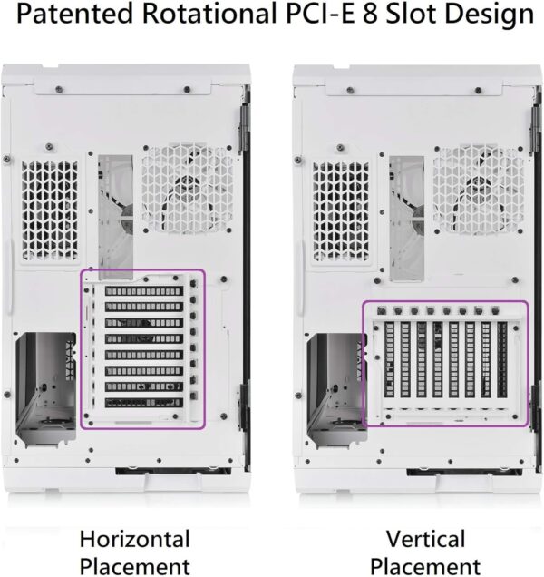 Thermaltake View 51 Snow Motherboard Sync ARGB E-ATX Full Tower Gaming Computer Case with 2 200mm ARGB 5V Motherboard Sync RGB Fans + 140mm Black Rear Fan Pre-Installed CA-1Q6-00M6WN-00, White - Image 4