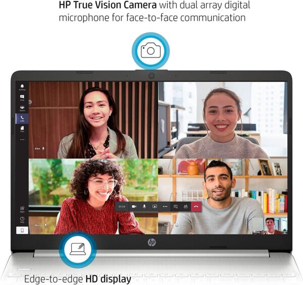 HP 15.6" Laptop, Intel Core i5-1135G7 Processor, Intel Iris Xe Graphics, 15.6" FHD Anti-Glare Display, Online Meeting Ready, HDMI, Wi-Fi and Bluetooth, Windows 11 Home(16GB RAM | 1TB SSD) - Image 5