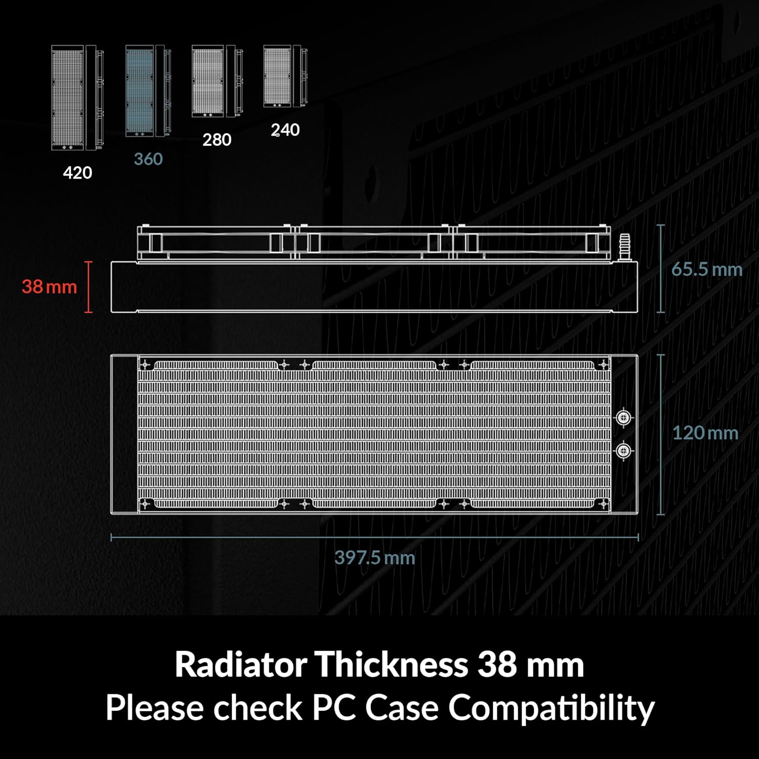 ARCTIC Liquid Freezer III 360 - CPU AIO Water Cooler, Water Cooling PC, Intel & AMD, Efficient PWM-Controlled Pump, Fan: 200–1800 RPM, LGA1851 and LGA1700 Contact Frame - Black - Image 10