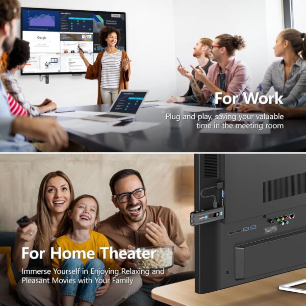Wireless HDMI Transmitter and Receiver with LED Display, HDMI Wireless Extender 1080P@60Hz, 2.4/5G, 165FT Range for Laptop PC Camcorder TV Box to TV Monitor Projector for Home Church Office - Image 7
