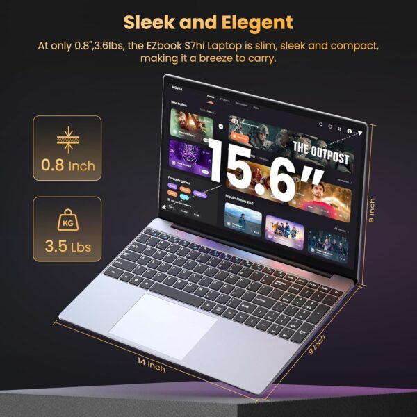 jumper Laptop, 12GB RAM 640GB ROM, 5305U Processor, 15.6 Inch Computer, FHD IPS Screen, 38Wh Battery, 2 Stereo Speakers, USB3.0 * 2, HDMI. - Image 5