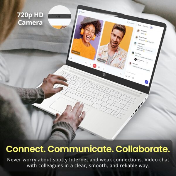 HP Flagship 14" HD Laptop with 1 Year Office 365 | 16GB RAM | 1.22TB Storage(64GB EMMC & 160GB Docking Station Set & 1TB Cloud Storage) | Intel 4-Core Processor | Webcam | Win 11s | White - Image 6