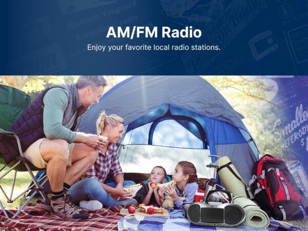 Emerson EDL-2560H Bluetooth DVD Boombox Multimedia Player, Portable Entertainment with 7'' LCD Screen, Digital TV Tuner, Bluetooth Streaming, CD/MP3 Player, AM/FM Radio, USB/SD Playback, Twin Speakers - Image 5