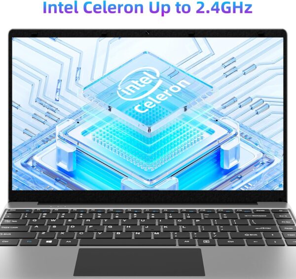 jumper Laptop, 12GB LPDDR4 256GB SSD, Laptop Computer with FHD 1920x1080 Display, Quad Core Celeron CPU, 35.52WH Battery, 2.4G+5G WiFi, BT4.0, 2 Speakers，Portable Laptops 14 Inch. - Image 2