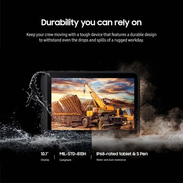 SAMSUNG Galaxy Tab Active4 Pro 10.1” 64GB Wi-Fi Android Work Tablet, LTE Unlocked, 4GB RAM, Rugged Design, Sensitive Touchscreen, Long-Battery Life-for Workers, SM-T630NZKAN20, Black - Image 5