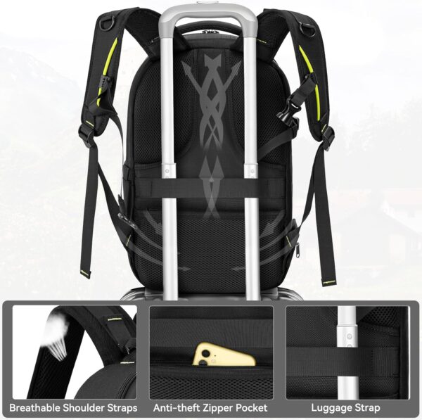 TORIBIO Hardshell Camera Backpack, DSLR/SLR/Mirrorless Photography Camera Bag, Waterproof Camera Case with Tripod Holder & Laptop Compartment Compatible with Canon/Nikon/Sony, Black - Image 6