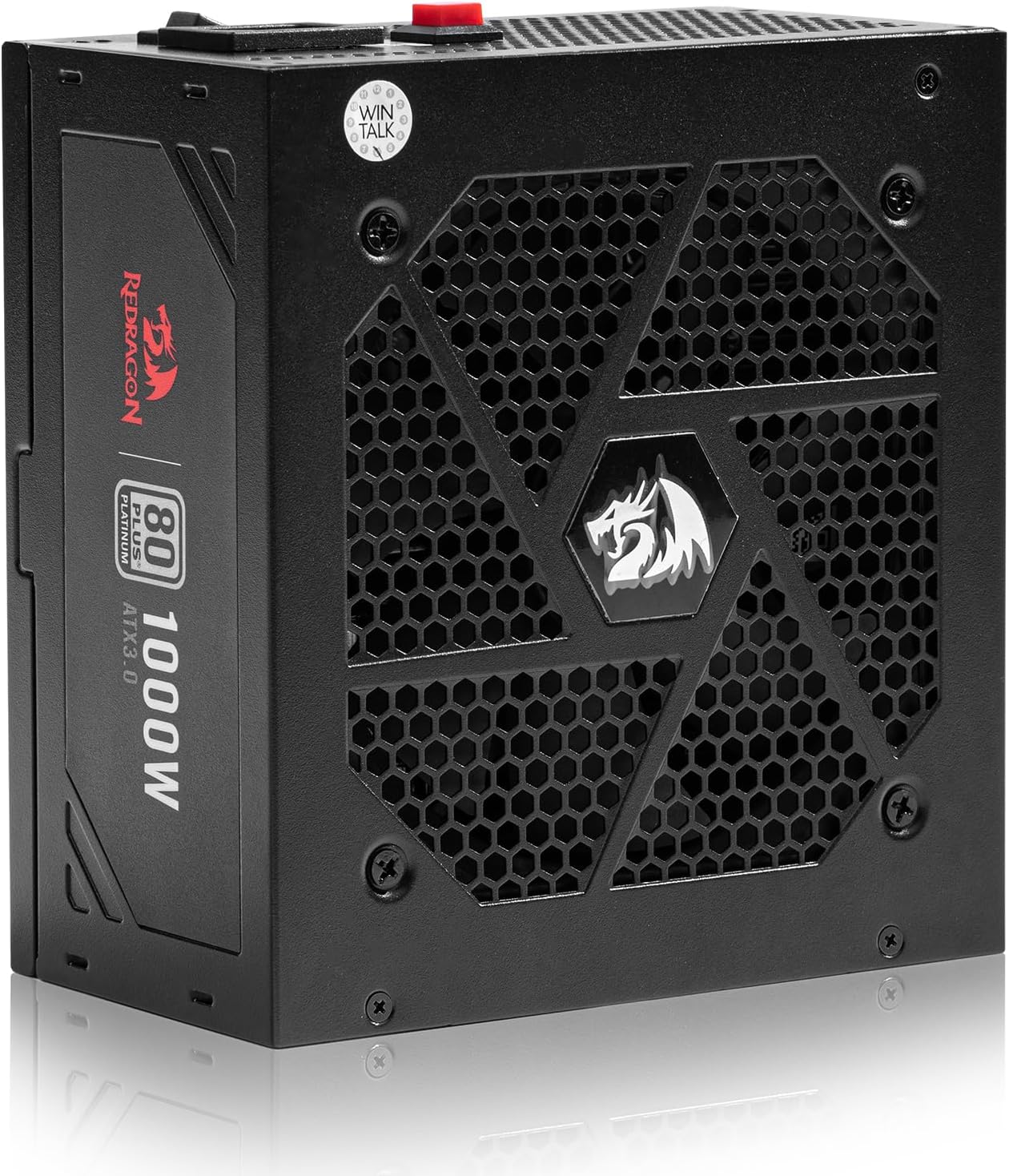 Redragon PSU017 80+ Platinum 1000 Watt ATX 3.0 & PCIe 5.0 Fully Modular Gaming Power Supply, 80 Plus Certified, 100% Japanese Capacitors & Low Noise Smart-ECO Fan, Fully Modular w/12VHPWR Cable