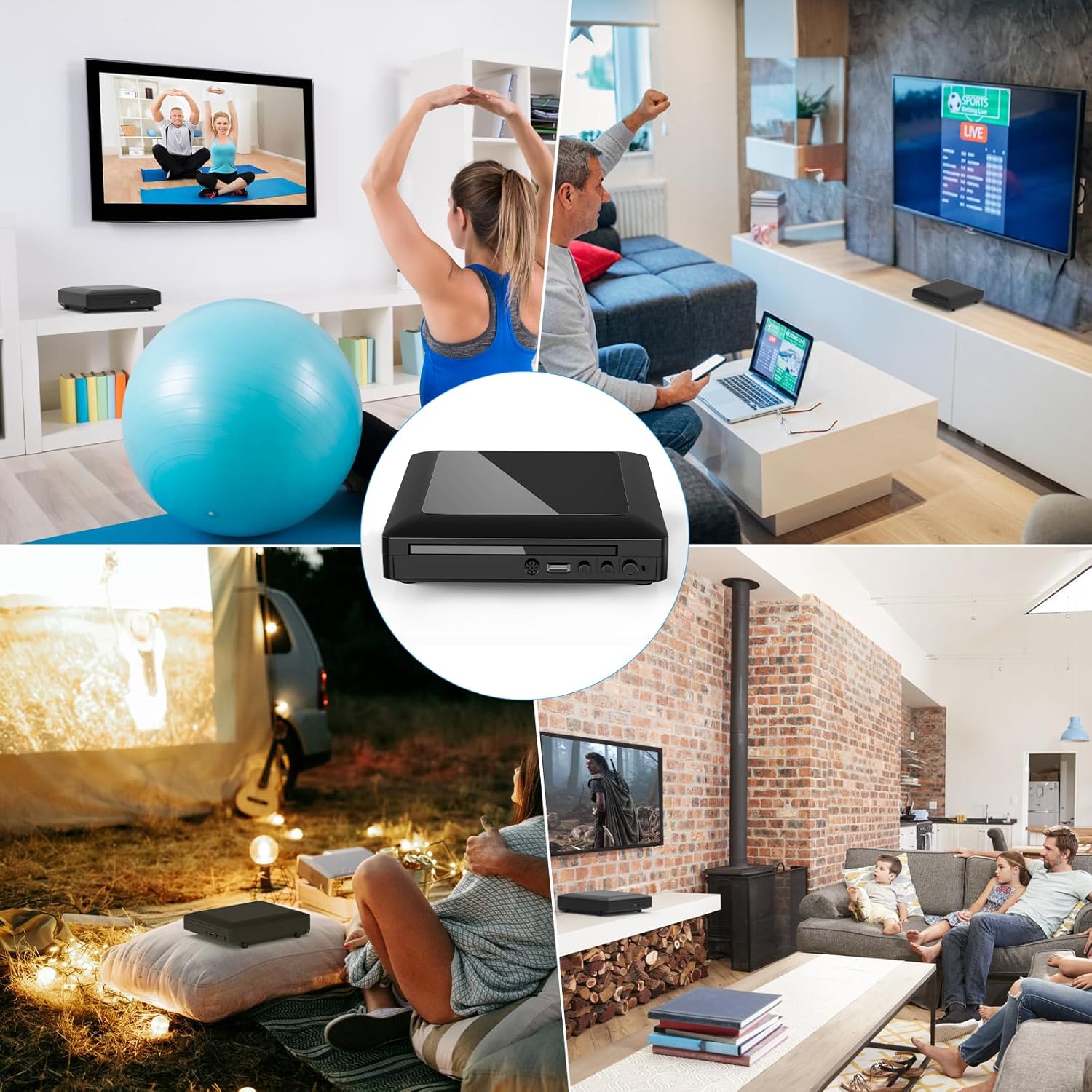 Ceihoit Mini HD DVD Player, CD Players for Home, DVD Players for TV, HDMI and RCA Cable Included, Up-Convert to HD 1080p, All Region, Breakpoint Memory, Built-in PAL/NTSC, USB 2.0 - Image 7