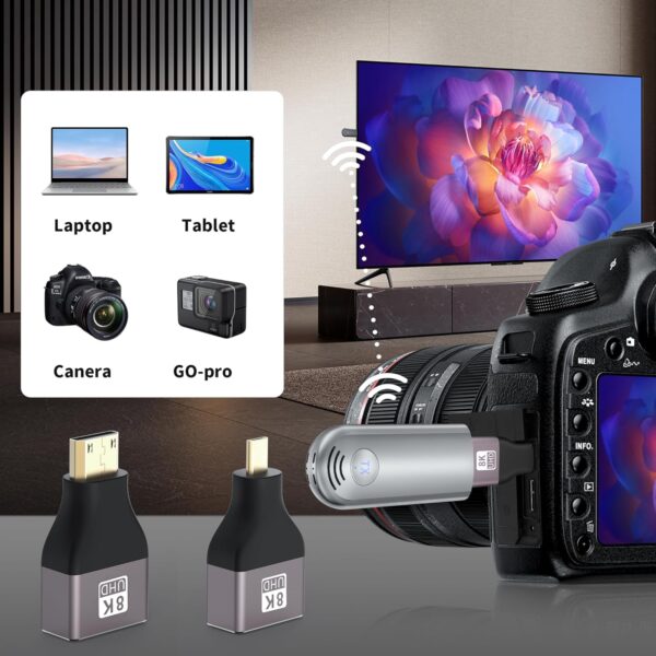 Wireless HDMI Transmitter and Receiver, Plug & Play Portable 2.4G/5G Wireless HDMI Extender Kit for Streaming Video and Audio to Monitor from Laptop/PC/TV Box/Projector - Image 7