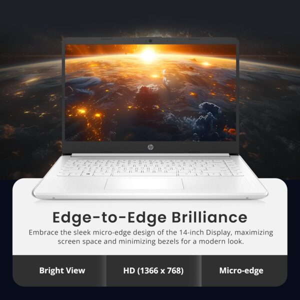 HP Flagship 14" HD Laptop with 1 Year Office 365 | 16GB RAM | 1.22TB Storage(64GB EMMC & 160GB Docking Station Set & 1TB Cloud Storage) | Intel 4-Core Processor | Webcam | Win 11s | White - Image 4