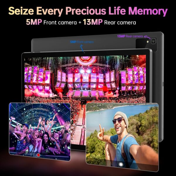 Tablet 15.6 Inch Android 14 Tablet Upgraded, Large Tablet with 1080P IPS HD Display, 8Core, G99, 6GB+128GB, Wi-Fi 5, Max512G TF Card, 12000mAh All-Day Battery Life, 5+13MP Cameras-Space Gray - Image 7