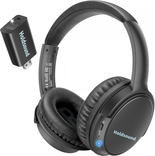 Wireless Headphones for TV - BKM400 Bluetooth TV Headphones Wireless with USB Transmitter Set Optical, AUX, RCA, USB, Plug & Play, 165FT Long Range, No Delay, 20 Hours, Louder and Clearer