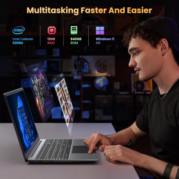 jumper Laptop, 12GB RAM 640GB ROM, 5305U Processor, 15.6 Inch Computer, FHD IPS Screen, 38Wh Battery, 2 Stereo Speakers, USB3.0 * 2, HDMI. - Image 3
