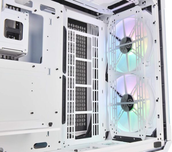 Thermaltake View 51 Snow Motherboard Sync ARGB E-ATX Full Tower Gaming Computer Case with 2 200mm ARGB 5V Motherboard Sync RGB Fans + 140mm Black Rear Fan Pre-Installed CA-1Q6-00M6WN-00, White - Image 11