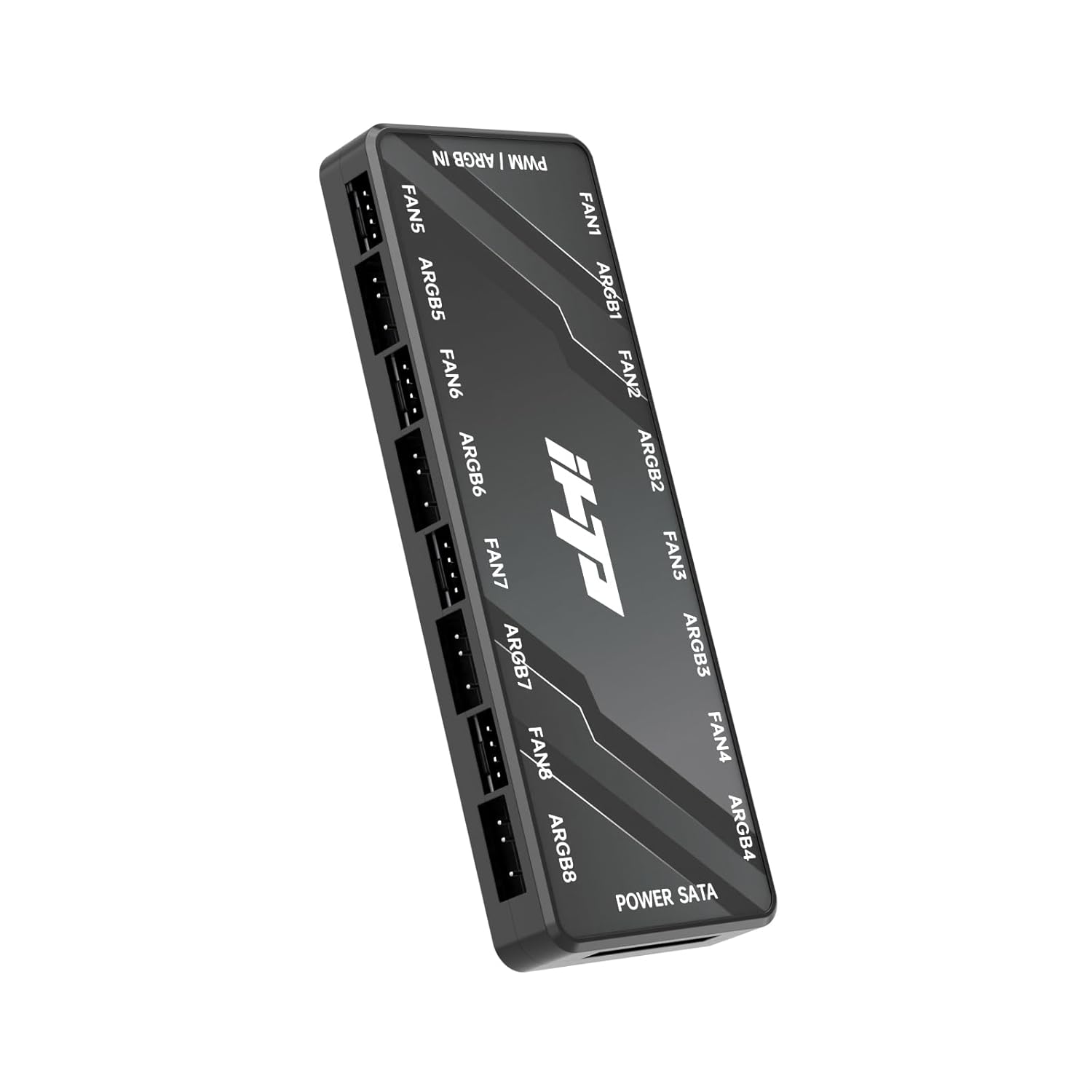 PC Fan Hub,5V3pin ARGB&12V4pin PWM 2in1 Total 16 Ports ARGB Fan Hub,SATA Power, Magnetic Base Greater Flexibility