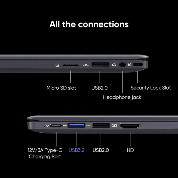 Laptop Computer, 8GB DDR4 RAM 128GB SSD, Intel Processor (Up to 2.9GHz), 14 Inch HD Display, Windows 11 Laptops Computers, 2.4G/5G WiFi and Bluetooth 4.2 - Image 6