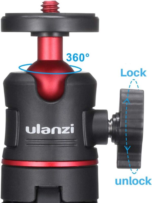 ULANZI MT-08 Extension Pole Tripod, Mini Selfie Stick Tripod Stand Handle Grip for Webcam iPhone 11 Pro Max Samsung Smartphone Canon G7X Mark III Sony ZV-1 RX100 VII A6400 A6600 Cameras Vlogging - Image 4