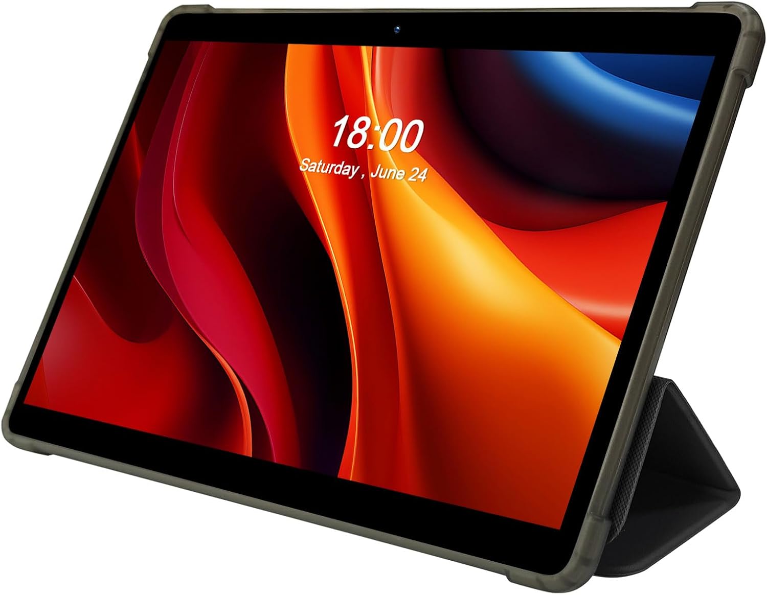 PRITOM 10 inch Tablet Android 13, Tablet with Case, 64GB, 512GB Expand, Quad-Core, 1280 * 800 HD IPS Screen, Dual Camera, Wi-Fi, Bluetooth, Black