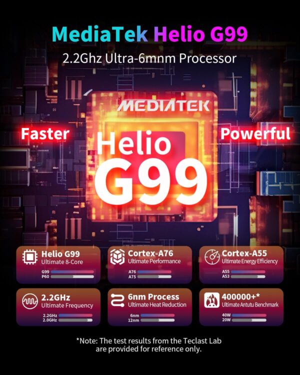 TECLAST T65Max Tablet, 13" Android Tablet with 256GB ROM, Helio G99 Octa-core for Gaming, Android 14 tableta, 10000mAh/18W Fast Charge, 13 inch Large Tablets with Widevine L1, 2.4G/5G WiFi, 8+13MP - Image 4