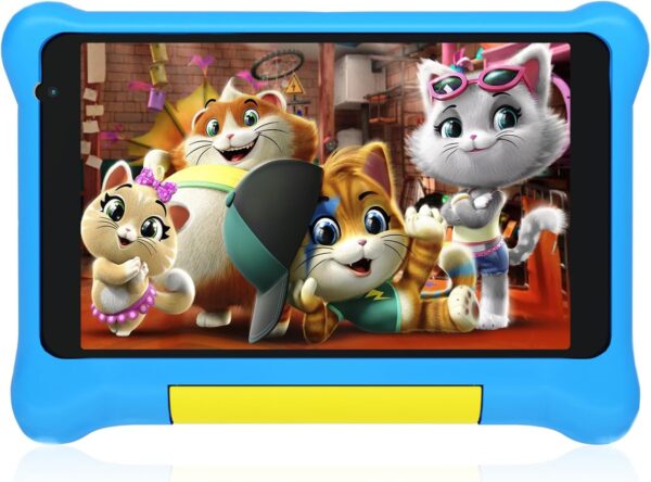Kids Tablet 7 Inch, Android 13 Tablet for Kids Quad Core 5GB RAM 32GB ROM Quad Core, Dual Camera,WiFi, Parental Control Tablets with Kid-Proof Case for Girls and Boys (Blue)