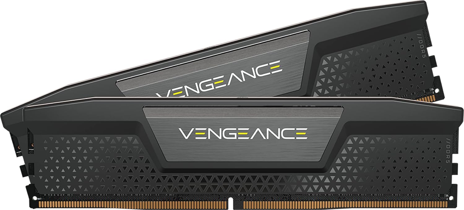 CORSAIR VENGEANCE DDR5 RAM 32GB (2x16GB) 6000MHz CL40 Intel XMP iCUE Compatible Computer Memory - Black (CMK32GX5M2B6000C40)