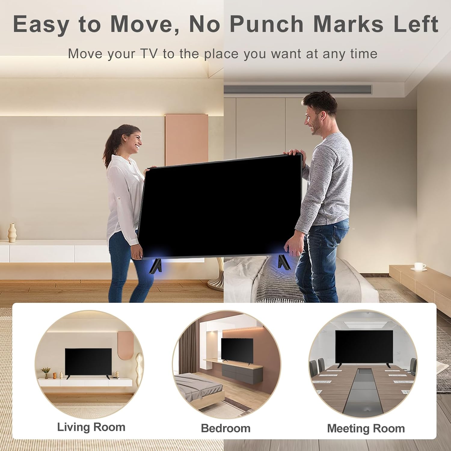 TV Legs for LG 43in TV UK Series,Compatible with LG TV Stand Replacement Base 43UK6200 43UK6090 43UK6200PUA 43UK6200PLA 43UK6090PUA 43UK6500PLA 43UK6500LLA 43UK6500MLA 43UK6500AUA with Screws - Image 6