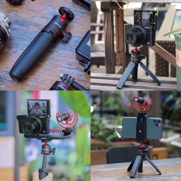 ULANZI MT-08 Extension Pole Tripod, Mini Selfie Stick Tripod Stand Handle Grip for Webcam iPhone 11 Pro Max Samsung Smartphone Canon G7X Mark III Sony ZV-1 RX100 VII A6400 A6600 Cameras Vlogging - Image 6