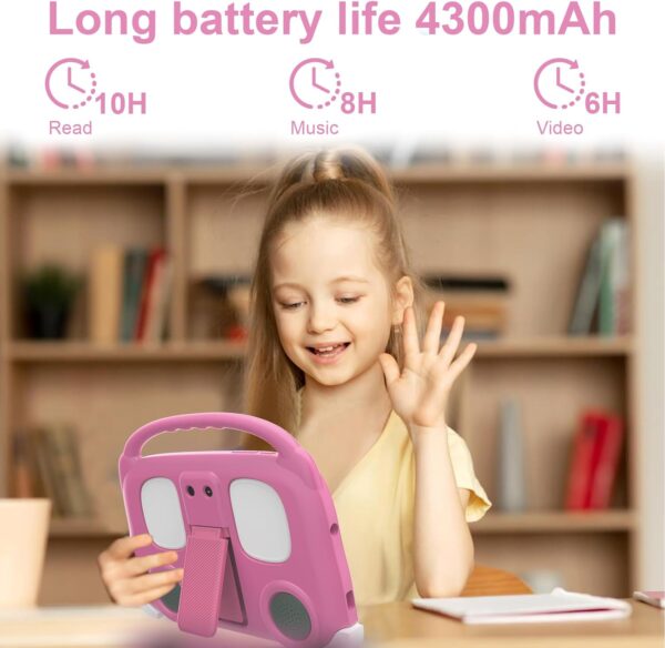 Kids Tablet, 8 inch Tablet, 4GB RAM 32GB ROM 512GB Expansion, Android 12 Kids BT, GMS, WiFi, Parental Control Mode, Beautiful Case Wear Resistant, Dual Camera, Education, Gaming. - Image 6