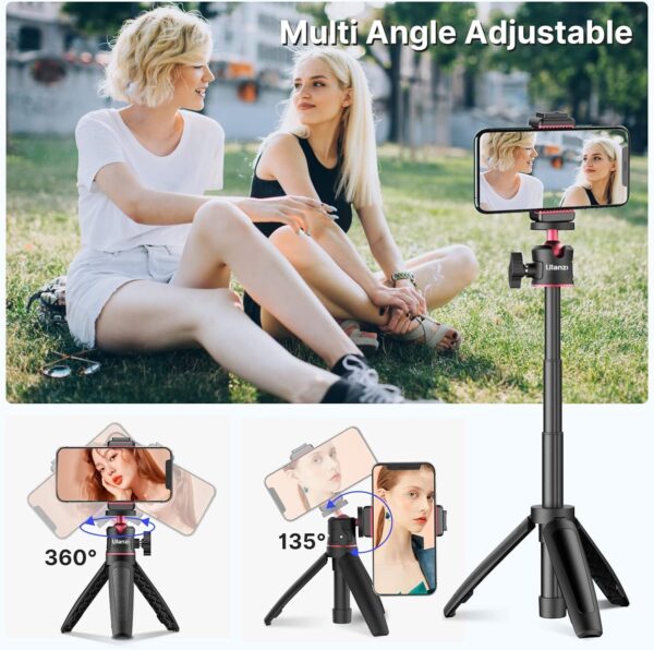 ULANZI MT-08 Extension Pole Tripod, Mini Selfie Stick Tripod Stand Handle Grip for Webcam iPhone 11 Pro Max Samsung Smartphone Canon G7X Mark III Sony ZV-1 RX100 VII A6400 A6600 Cameras Vlogging - Image 9