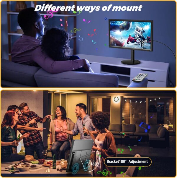 22-Inch HD Small TV with TV Antenna ATSC Turner Freeview for Home, Kitchen, RV & Office, 1080P Non-Smart TV or Monitor for Kitchen, Bedroom, RV - Image 4