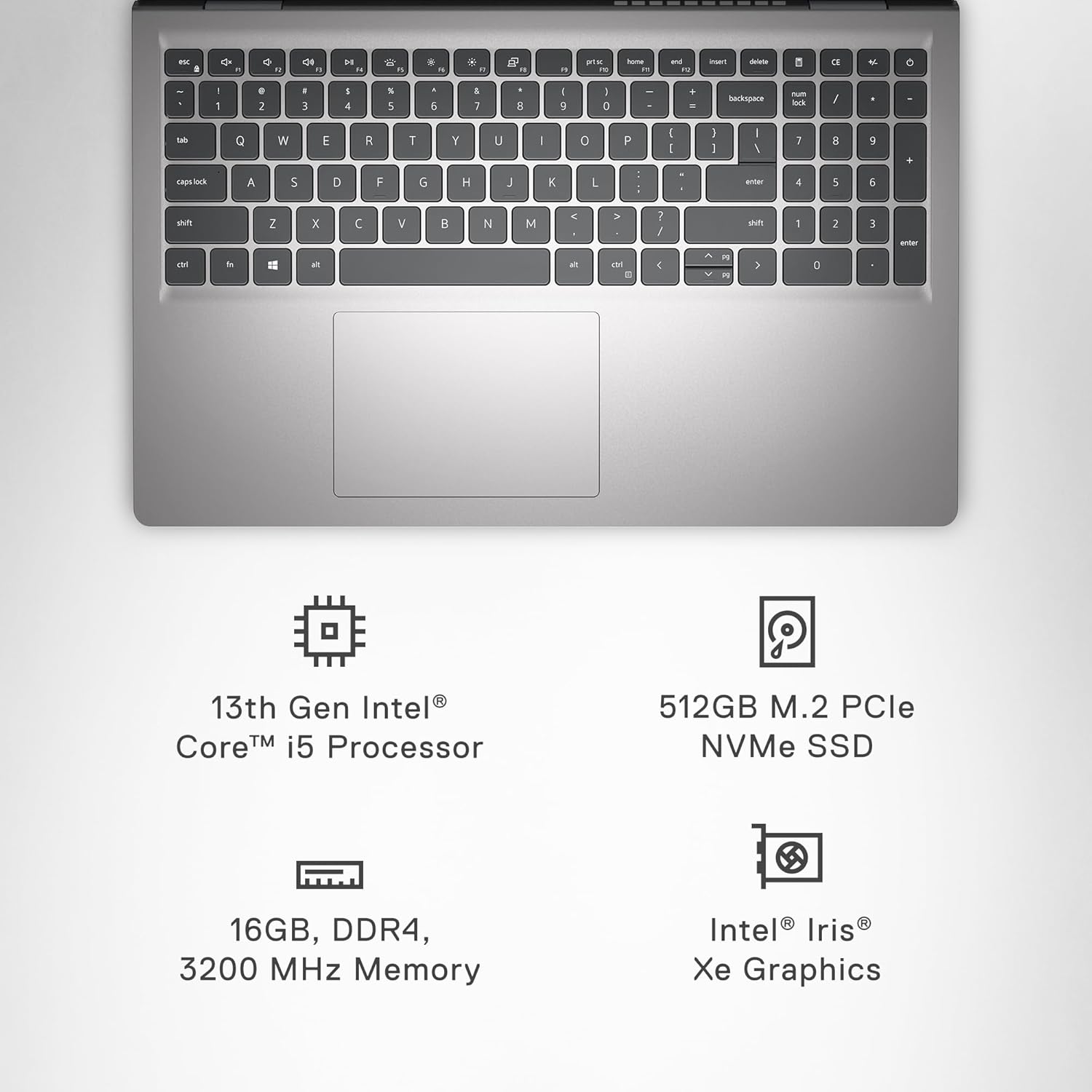 Dell Inspiron 3530 Laptop - 15.6-inch FHD 120Hz Display, Intel Core i5-1334U Processor, 16GB DDR4 RAM, 512GB SSD, Intel Iris Xe Graphics, Windows 11 Home, Migrate Services - Platinum Silver (Aluminum) - Image 9