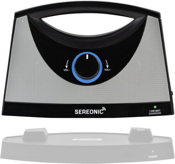 Extra Speaker Receiver Only for SEREONIC Wireless TV Speaker System – TRANSMITTING Base and Audio Cables NOT Included – Pairs with BT-200 for Use of Multiple Speakers Around The House