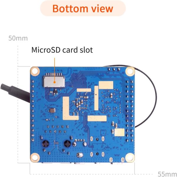 Zero 3 4GB LPDDR4 Allwinner H618 Quad-Core 64 Bit Single Board Computer with 16MB SPI Flash,Support WiFi BT5.0, Development Board Computer Run Android 12 TV/Ubuntu(4G+Expansion Board+Power) - Image 9