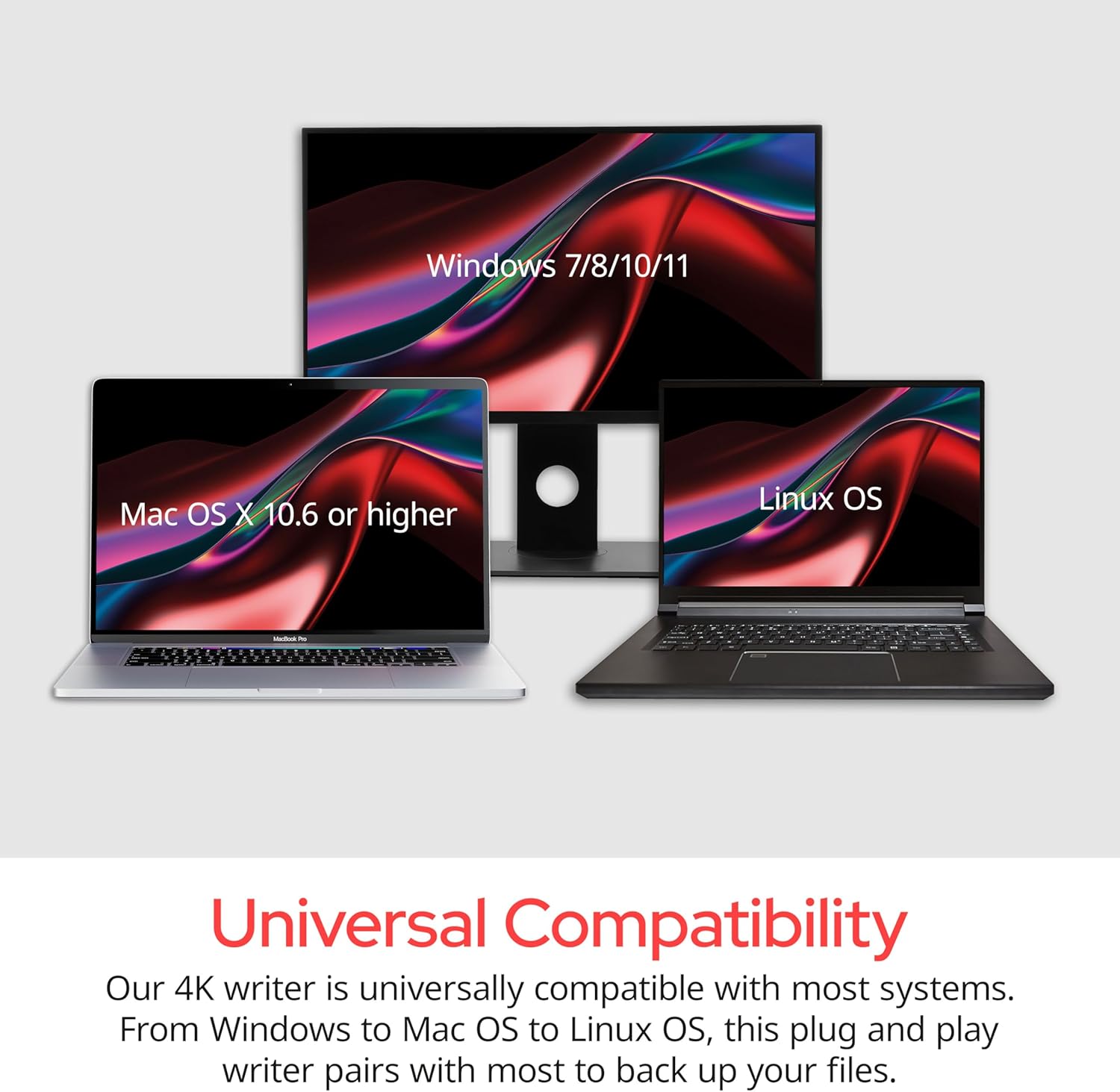 Verbatim Ultra HD 4K CD DVD Blu-ray Writer USB 3.2 GEN 1 USB-C Connectivity Slim Brushed Metal Enclosure Compatible with Mac and PC with Free 25GB Blu-ray disc - Image 4